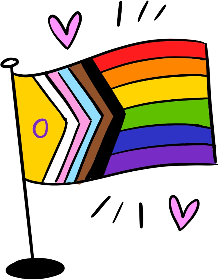 Illustration of a Pride flag