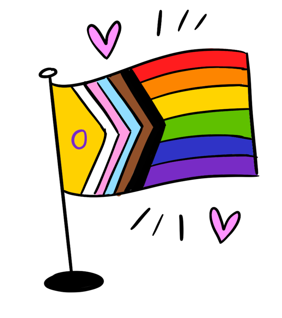 Progress Pride Flag illustration